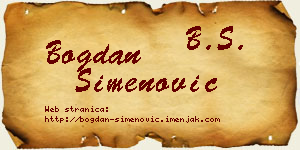 Bogdan Simenović vizit kartica